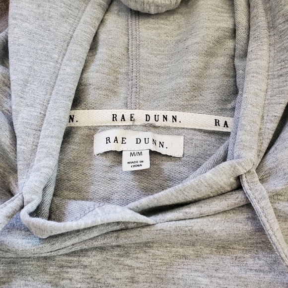 Rae Dunn cuffed t-shirt with hood, size medium - Picture 2 of 2